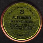 1971 Topps - Coins #25 Al Ferrara Back