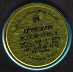 1971 Topps - Coins #39 Julian Javier Back