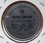 1971 Topps - Coins #53 Wayne Simpson Back