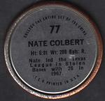 1971 Topps - Coins #77 Nate Colbert Back