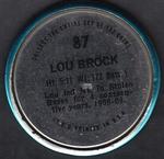 1971 Topps - Coins #87 Lou Brock Back