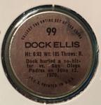 1971 Topps - Coins #99 Dock Ellis Back