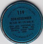 1971 Topps - Coins #119 Don Kessinger Back