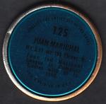 1971 Topps - Coins #125 Juan Marichal Back