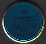 1971 Topps - Coins #144 Carlos May Back