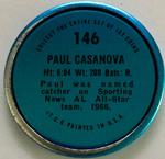 1971 Topps - Coins #146 Paul Casanova Back