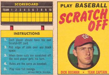 1971 Topps - Scratch-Offs #NNO Dick Bosman  Front