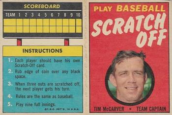 1971 Topps - Scratch-Offs #NNO Tim McCarver Front