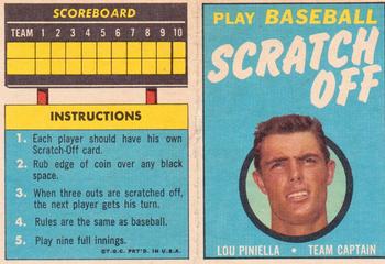 1971 Topps - Scratch-Offs #NNO Lou Piniella  Front