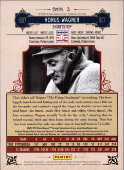 2012 Panini Cooperstown - Crystal Collection Red #3 Honus Wagner Back