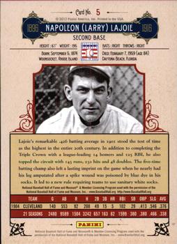 2012 Panini Cooperstown - Crystal Collection Red #5 Nap Lajoie Back