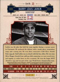 2012 Panini Cooperstown - Crystal Collection Red #23 Barry Larkin Back