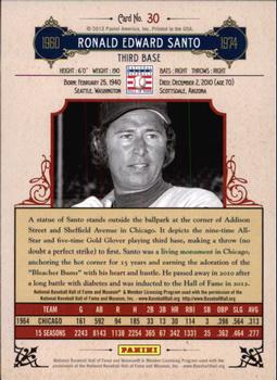 2012 Panini Cooperstown - Crystal Collection Red #30 Ron Santo Back
