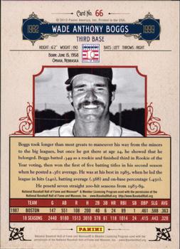 2012 Panini Cooperstown - Crystal Collection Red #66 Wade Boggs Back