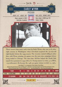 2012 Panini Cooperstown - Crystal Collection Red #79 Early Wynn Back