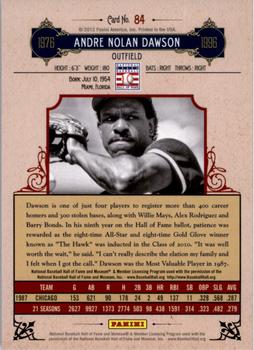 2012 Panini Cooperstown - Crystal Collection Red #84 Andre Dawson Back
