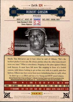 2012 Panini Cooperstown - Crystal Collection Red #104 Bob Gibson Back