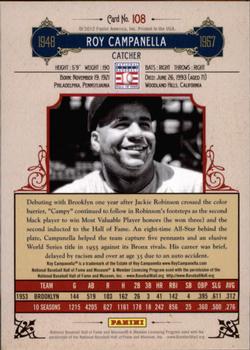2012 Panini Cooperstown - Crystal Collection Red #108 Roy Campanella Back