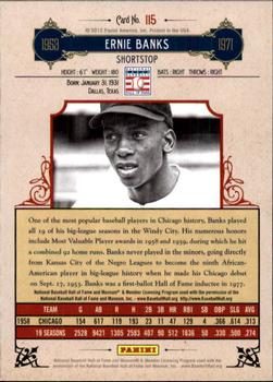 2012 Panini Cooperstown - Crystal Collection Red #115 Ernie Banks Back