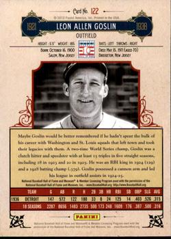2012 Panini Cooperstown - Crystal Collection Red #122 Goose Goslin Back