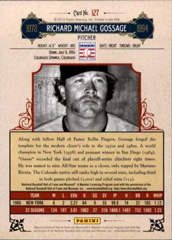 2012 Panini Cooperstown - Crystal Collection Red #127 Rich Gossage Back