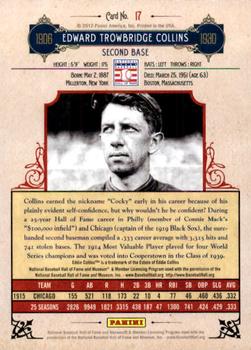 2012 Panini Cooperstown - Crystal Collection Blue #17 Eddie Collins Back
