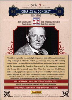2012 Panini Cooperstown - Crystal Collection Blue #21 Charles Comiskey Back