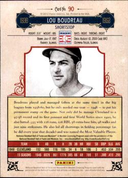 2012 Panini Cooperstown - Crystal Collection Blue #90 Lou Boudreau Back