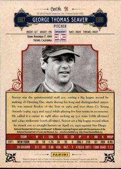 2012 Panini Cooperstown - Crystal Collection Blue #91 Tom Seaver Back