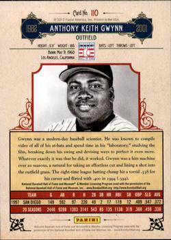 2012 Panini Cooperstown - Crystal Collection Blue #110 Tony Gwynn Back