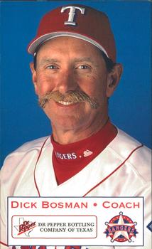 1998 Dr. Pepper Texas Rangers #NNO Dick Bosman Front