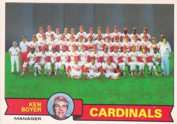 1979 Topps - Team Checklists #192 St. Louis Cardinals / Ken Boyer Front