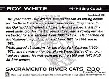 2001 Grandstand Sacramento River Cats #4 Roy White Back