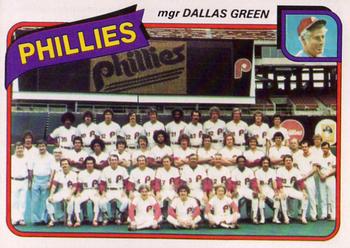 1980 Topps - Team Checklists #526 Philadelphia Phillies / Dallas Green Front