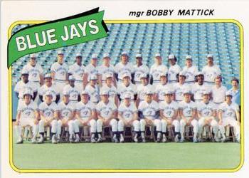 1980 Topps - Team Checklists #577 Toronto Blue Jays / Bobby Mattick Front