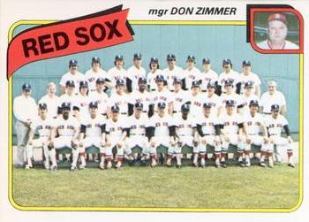 1980 Topps - Team Checklists #689 Boston Red Sox / Don Zimmer Front
