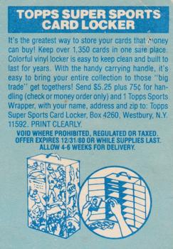 1980 Topps - Team Checklists #NNO Header / Advertisement Back