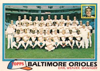 1981 Topps - Team Checklists #661 Baltimore Orioles / Earl Weaver Front