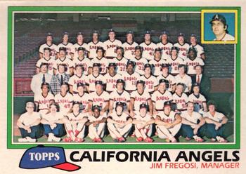 1981 Topps - Team Checklists #663 California Angels / Jim Fregosi Front