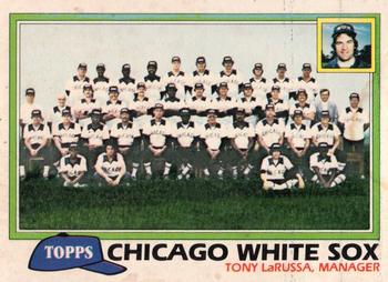 1981 Topps - Team Checklists #664 Chicago White Sox / Tony LaRussa Front