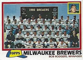 1981 Topps - Team Checklists #668 Milwaukee Brewers / Bob Rodgers Front
