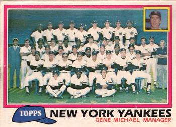 1981 Topps - Team Checklists #670 New York Yankees / Gene Michael Front