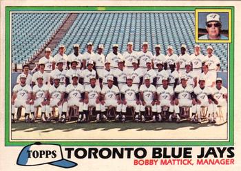 1981 Topps - Team Checklists #674 Toronto Blue Jays / Bobby Mattick Front