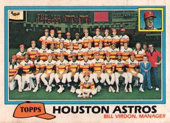 1981 Topps - Team Checklists #678 Houston Astros / Bill Virdon Front