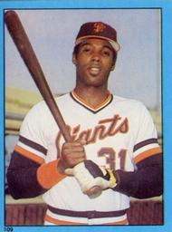 1982 Topps - Coming Soon Stickers #109 Larry Herndon Front