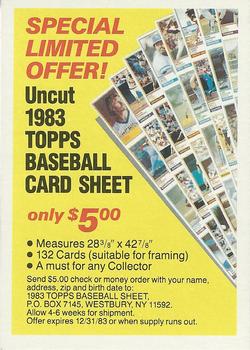 1983 Topps - 1983 All-Star Set Collector's Edition (Glossy Send-Ins) #NNO Checklist Front