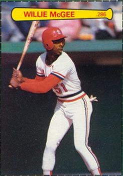 1984 Topps Stickers - The Super Bats #NNO Willie McGee Front