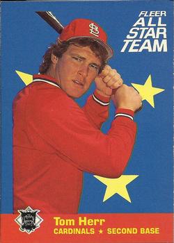 1986 Fleer - Fleer All-Star Team #2 Tom Herr Front