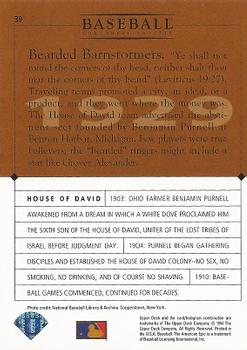 1994 Upper Deck Baseball: The American Epic #39 House Of David Back