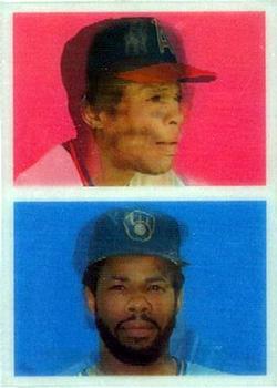 1986 Sportflics #180 Active .300 Hitters (Wade Boggs / Rod Carew / Don Mattingly / George Brett / Cecil Cooper / Willie Wilson) Front